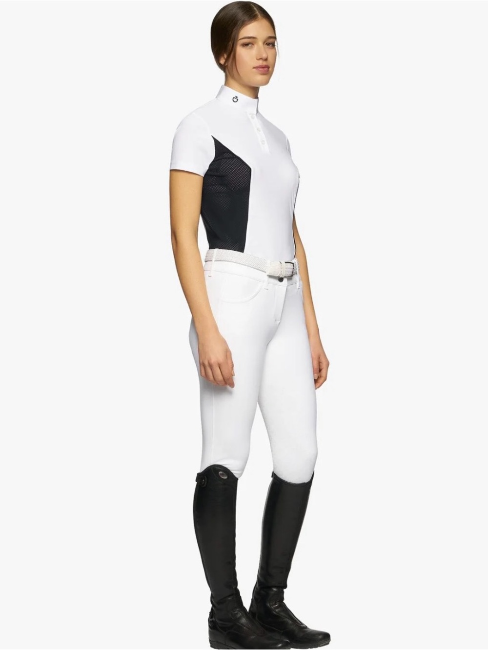 Cavalleria Toscana Equestrian Ladies Short Sleeve Mesh Side Show Shirt